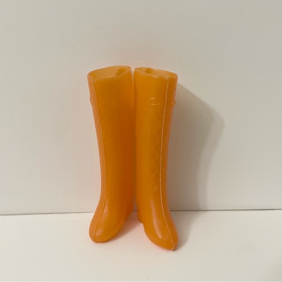 Vintage Barbie Doll Orange Boots Doll Accessory - Picture 2 of 12